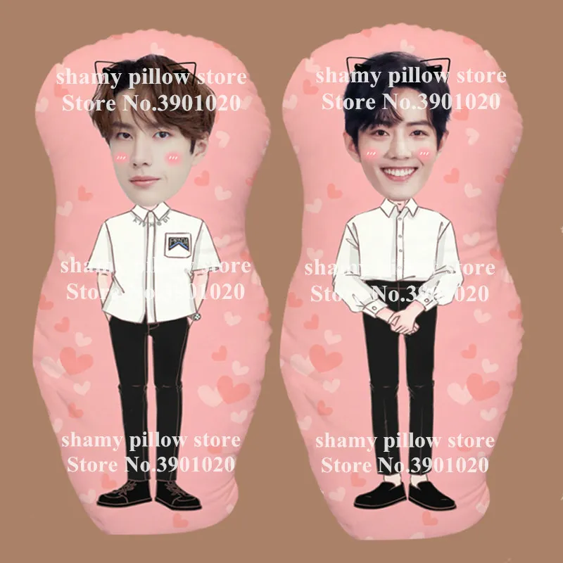 Новинка мультяшная необнимающаяся детская подушка wang yibo индивидуальная