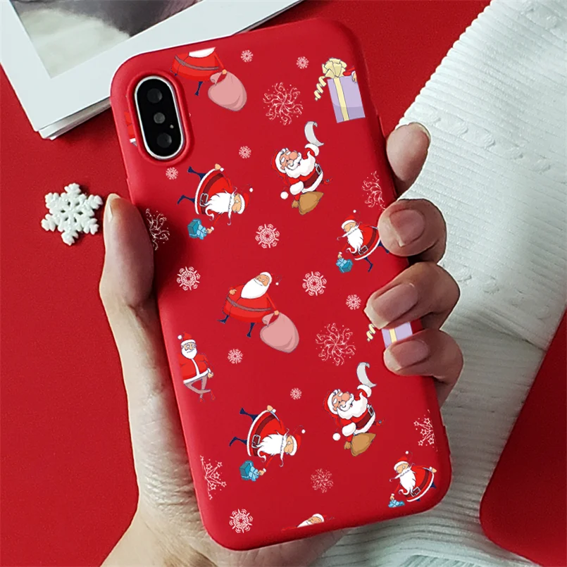 Красный матовый Рождественский Мягкий ТПУ чехол s для iPhone 7 8 6 6S Plus 10 11 Pro XS Max X XR XS чехол для iPhone 7 Plus чехол для телефона - Цвет: sd2zilw