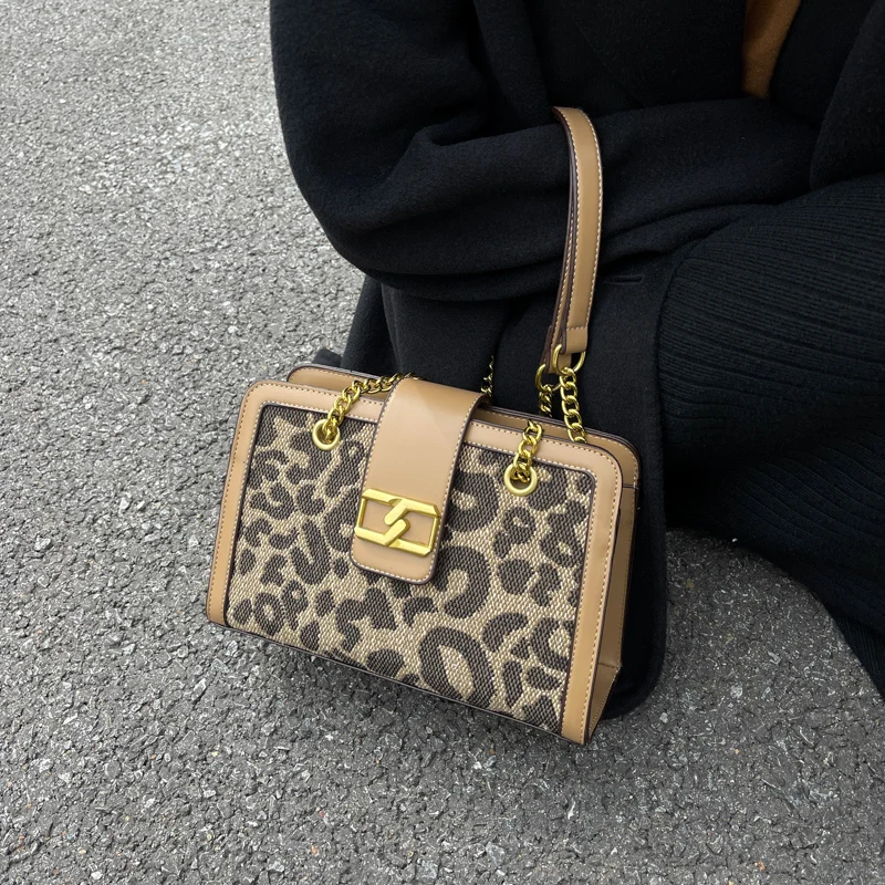 

Trendy Leopard Design Shoulder Crossbody Bags Women Handbag Purses 2021 New Fashion Satchels Ladies Messenger Bag High Quality