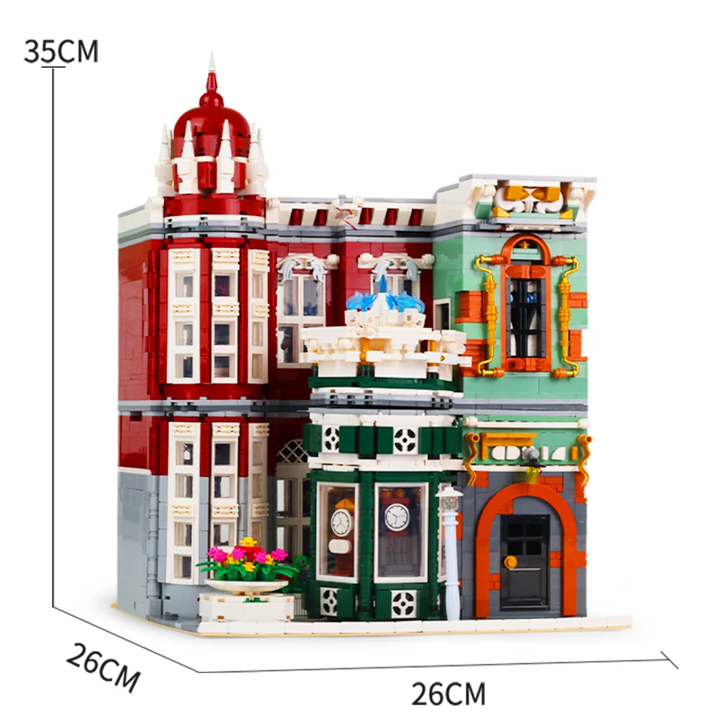 Угловой домик маяк набор огней модульный городской уголок магазин торговый
