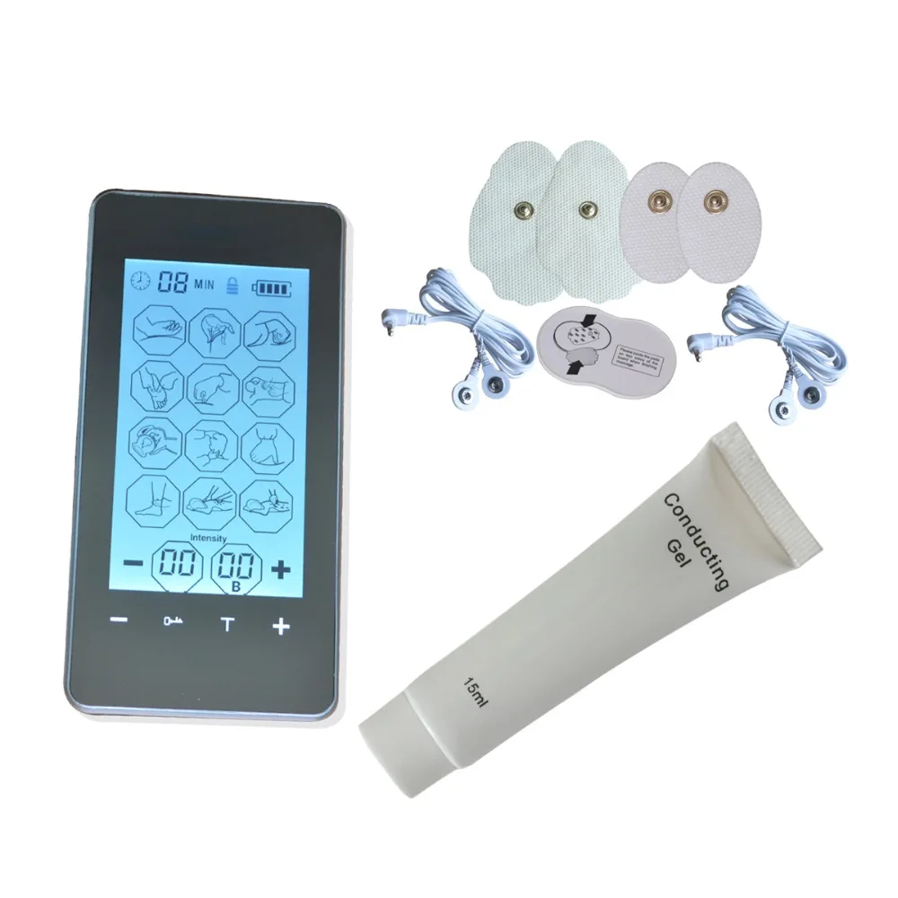 New HealthCare TENS 12Modes Physiotherapy Massager Pain Relief +1Pc Electrotherapy Face Facial Mask Pad+1 Pc Conducting Gel | Красота и