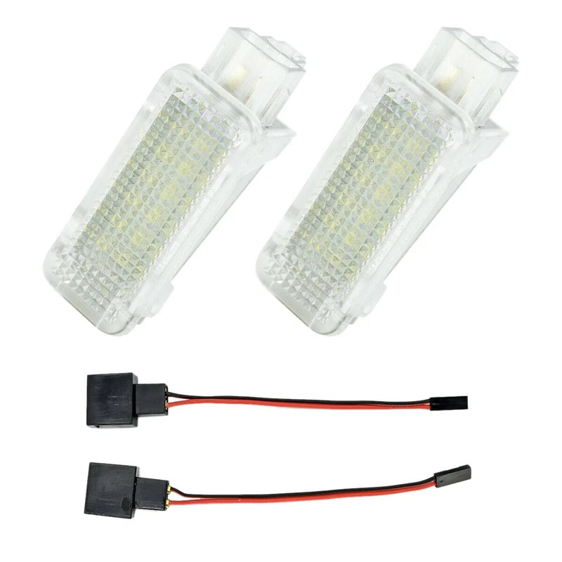 

2Pcs Car LED Courtesy Door Foot Luggage Trunk Light For - A3 A4 S4 Q5 Q7 2007-2014 3B0947415B