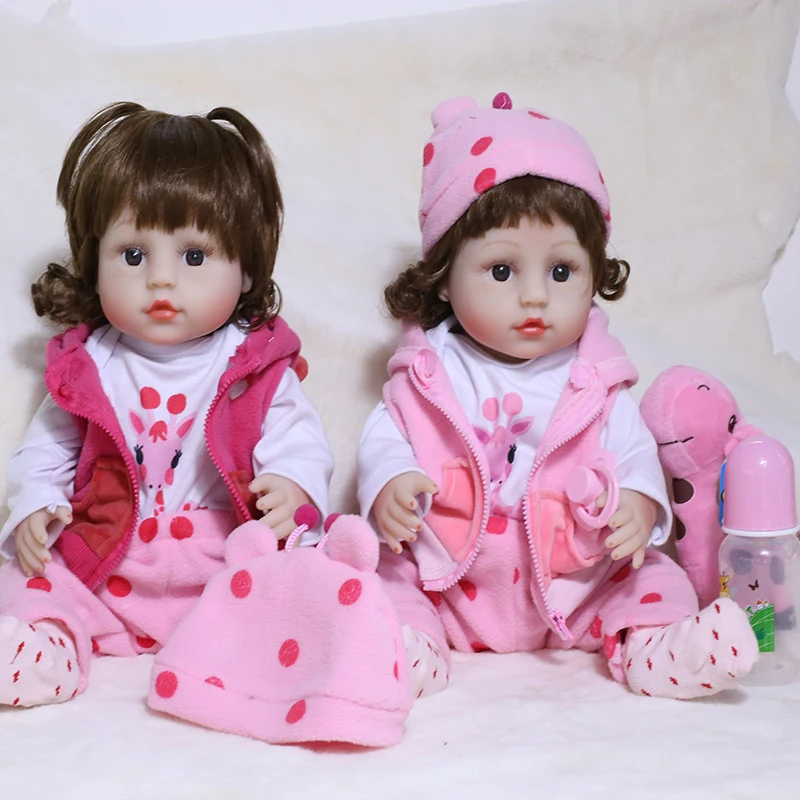 

JINGXIN PRINSES 45 см, полностью силиконовая кукла Reborn Bebe, водонепроницаемая соска, детские куклы с бутылкой с оленем, игрушка для купания, подарок д...