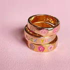 Женское кольцо в стиле панк с изображением Ван-Маргаритки и букв