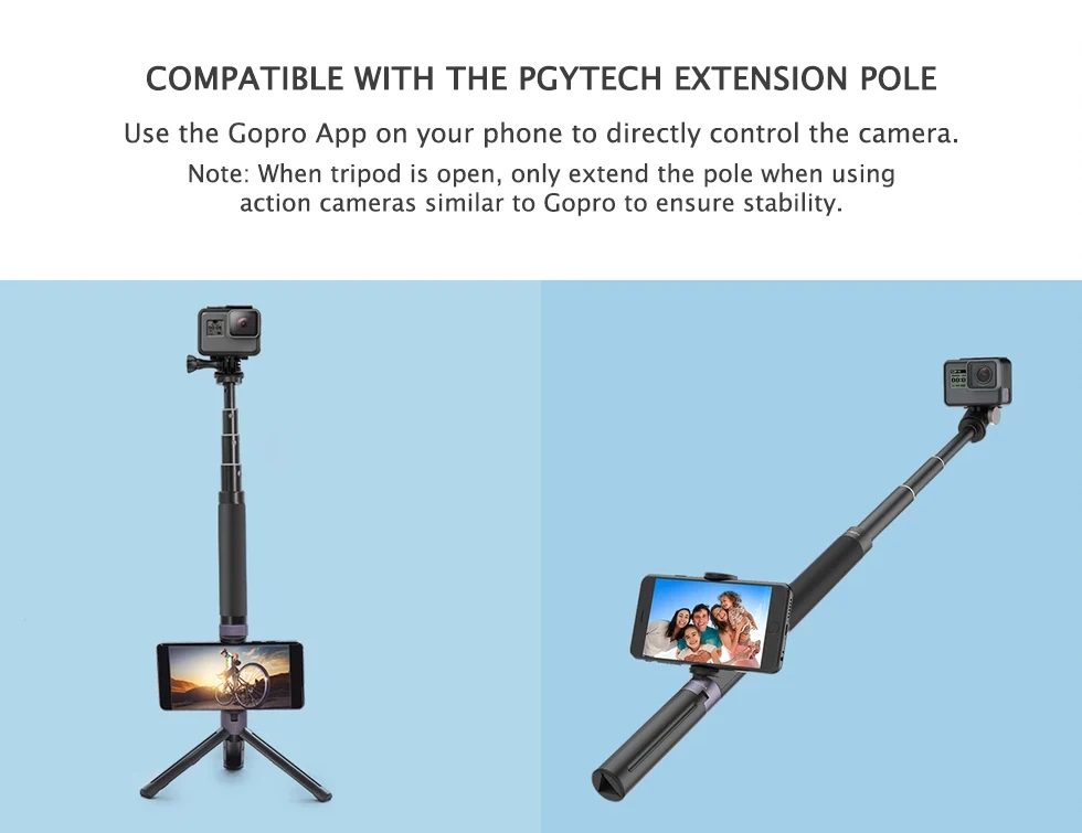 PGYTECH рукоятка и штатив для экшн-камеры Osmo Карманный для Gopro Hero 6 5 4/Xiaomi Yi аксессуары для экшн-камеры