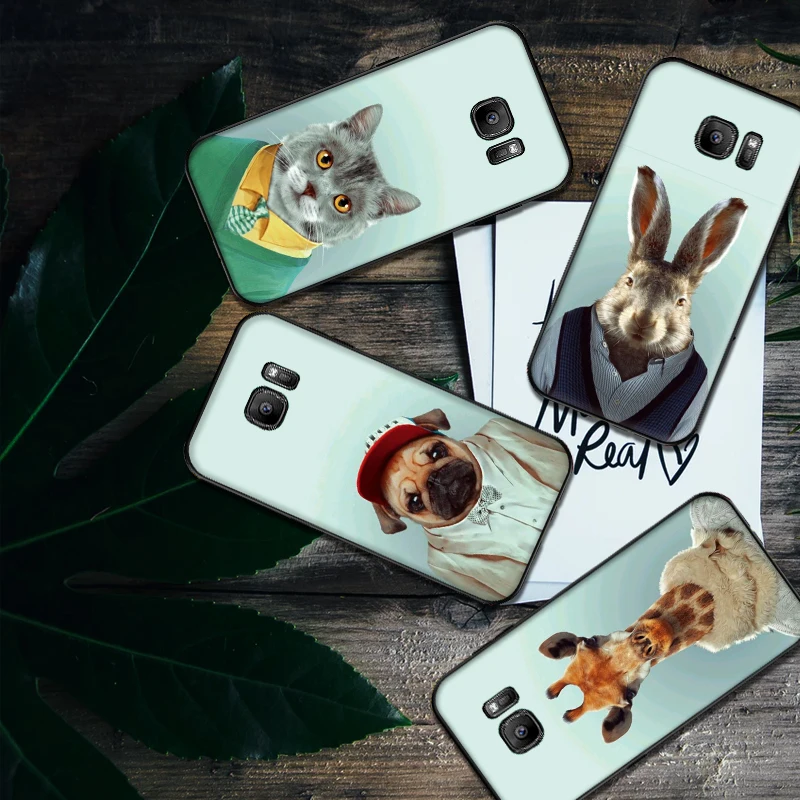Чехол для телефона с изображением собаки жирафа льва Орла samsung M10 M20 M30 S6 S7 Edge S10 S9 S8