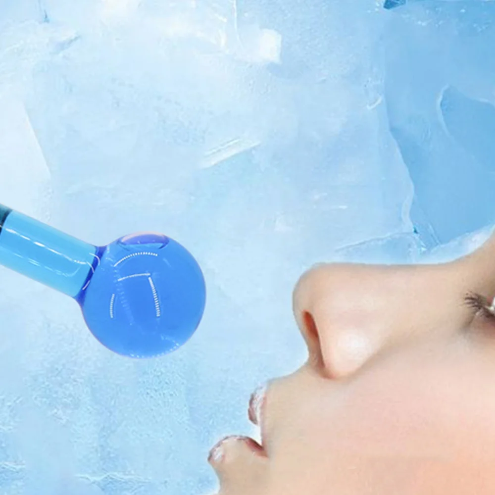 

2Pcs Creative Facial Globes Beauty Ice Energy Crystal Facial Cooling Ice Globes (Blue)