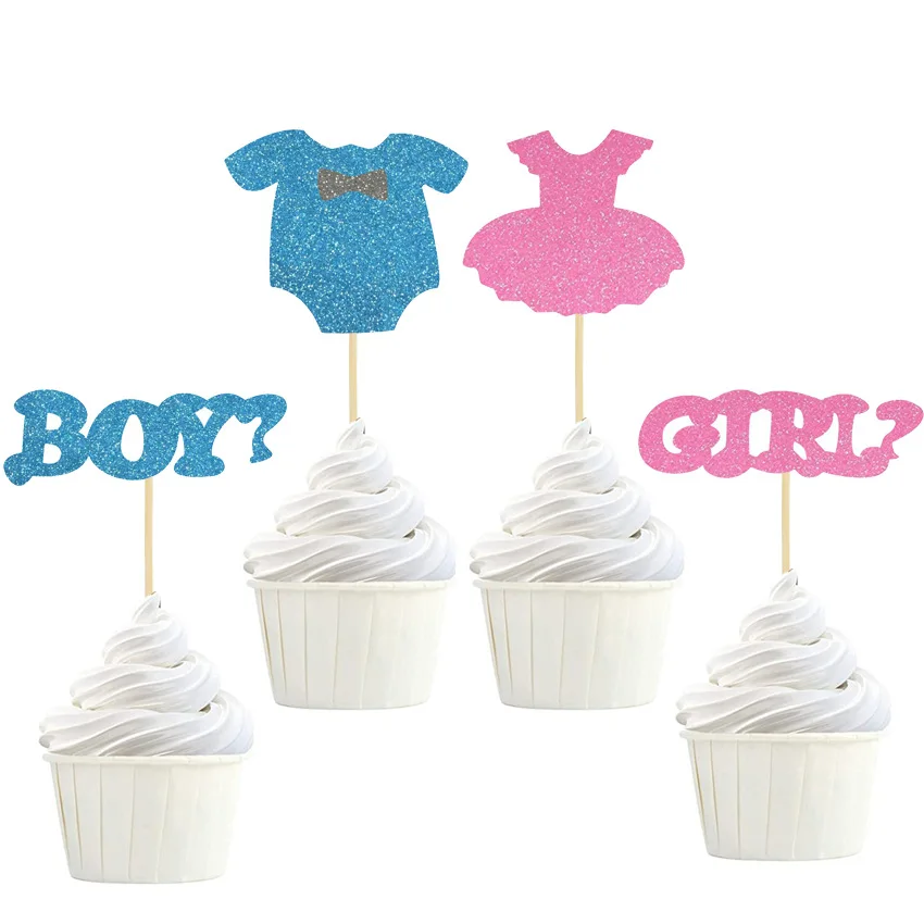 

Gender Reveal Party Cake Decor Baby Shower Girl Or Boy Dessert Topper Skirt Pant Mermaid Tail Beach Wedding Opening Party Baking
