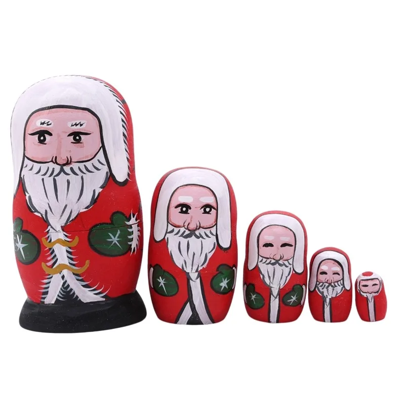 Многослойная Русская Матрешка, деревянная кукла, рождественские игрушки для детей, праздничный подарок, подарок на день рождения