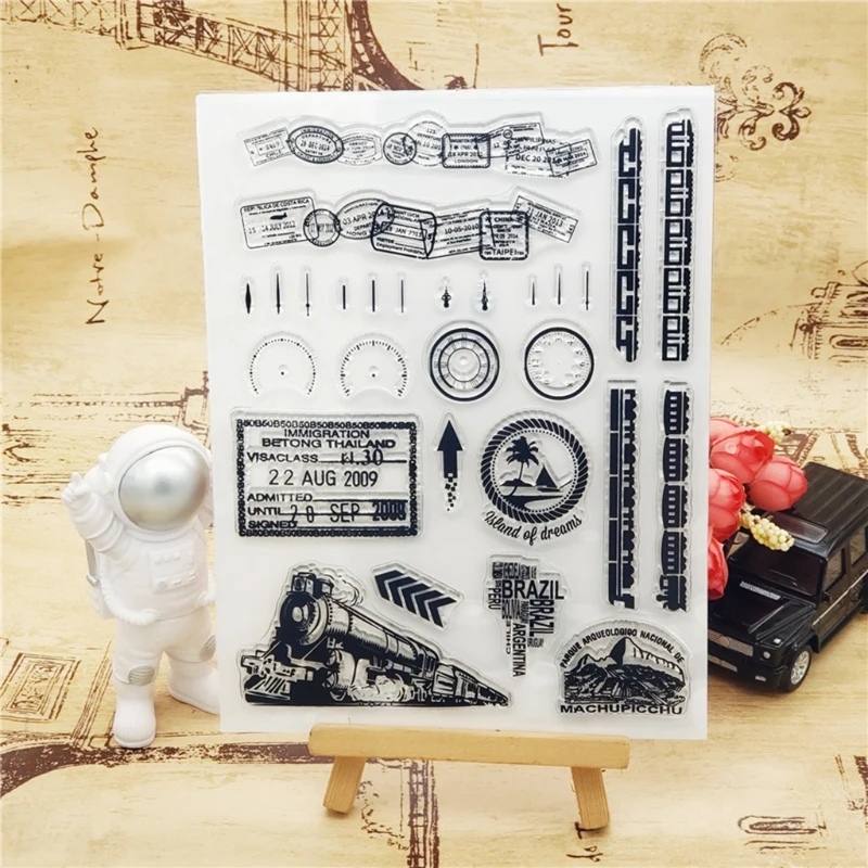 

Train Silicone Clear Seal Stamp DIY Scrapbooking Embossing Photo Album Decorative Paper Card Craft
