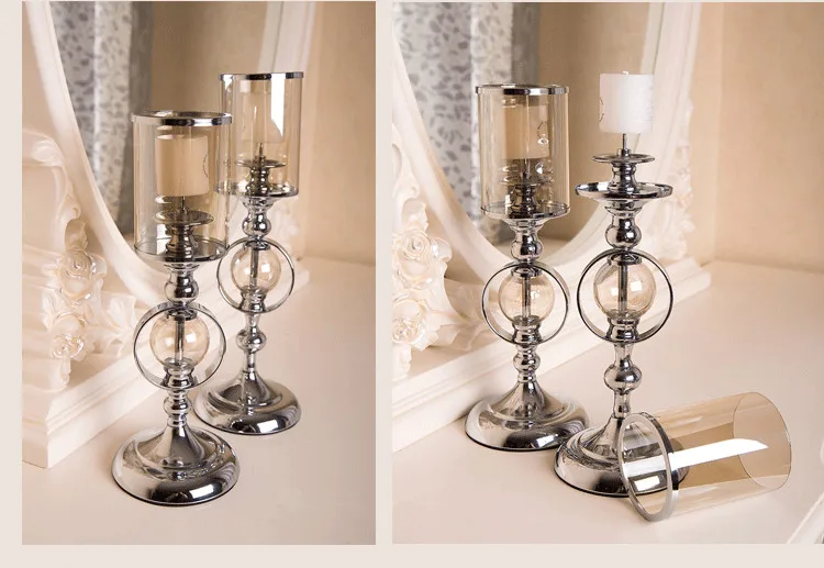 Wedding Candle Holders Candlesticks Metal Crafts Modern Glass Table Centerpieces Home Christmas Decor 50XX150 | Дом и сад