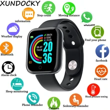 Bluetooth Smart Watches Men Waterproof Sport Fitness Tracker Smart Bracelet Blood Pressure Heart Rate Monitor Y68 Smartwatch