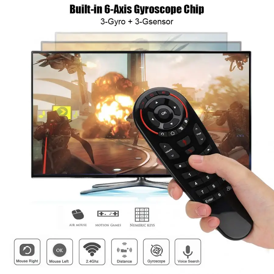 universal remote control G30S USB 2.4G Wireless Transmission Intelligent Voice Remote Controller with 6-axis Gyroscope Sensor |