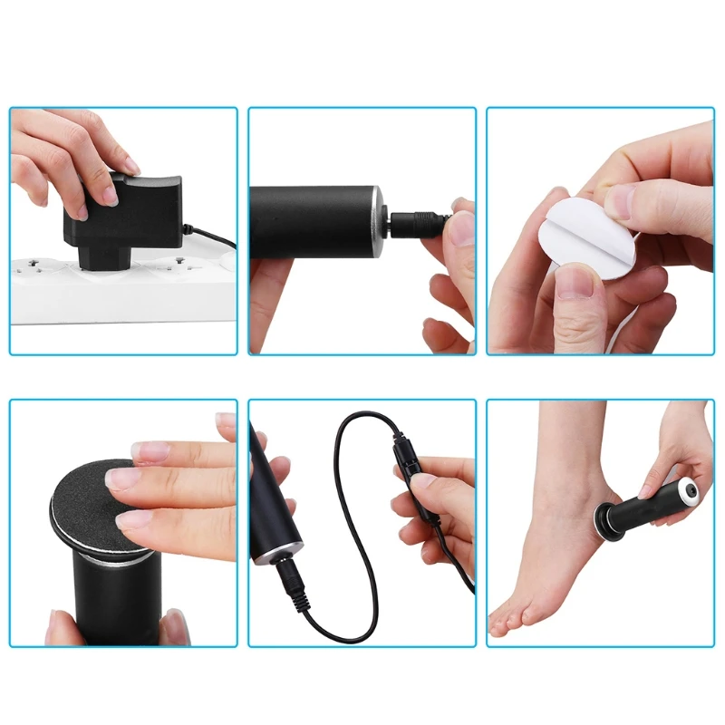 Электрический шлифовальный пилочка для ног Педикюр пилинг пяточной пилки
