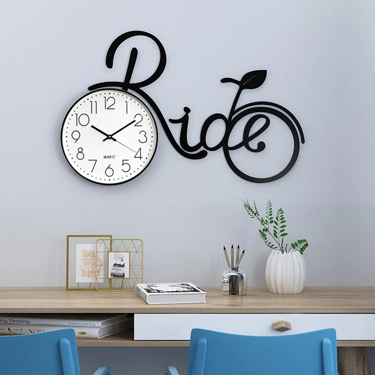 

Wall Clocks Home Decor Hanging Vintage Creative Wall Clock Stickers 3d Modern Living Room Fashion Household Ornaments Exquisite