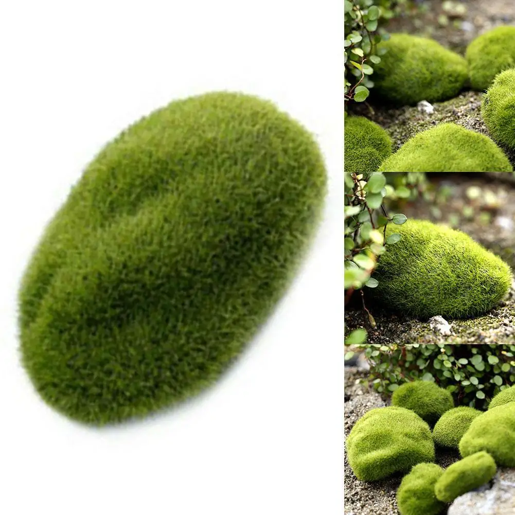 

Micro artificial landscape grass moss stone figurine 1pc bonsai fairy decoration miniature accessories home garden