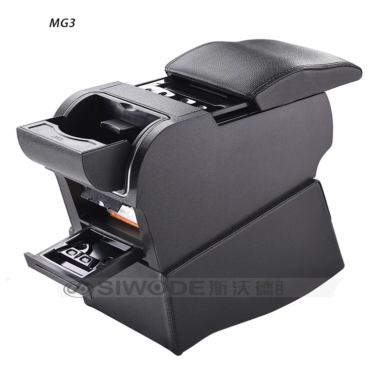 Специальный автомобильный подлокотник из искусственной кожи с 4 USB отверстиями