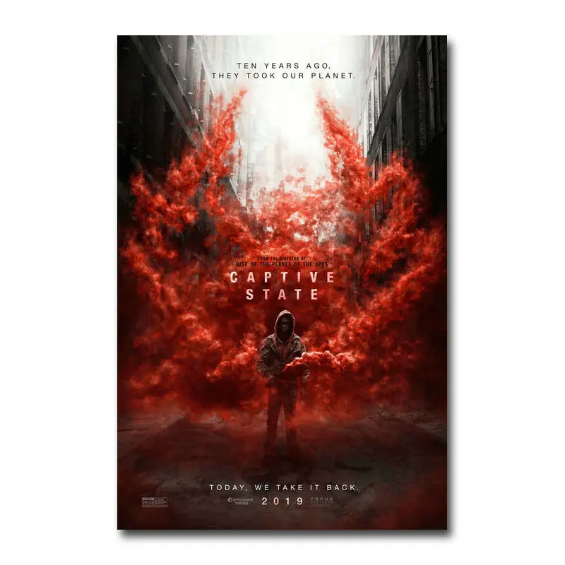 

Captive State Rupert Wyatt Movie Wall Sticker Silk Poster Art Light Canvas Home Decoration