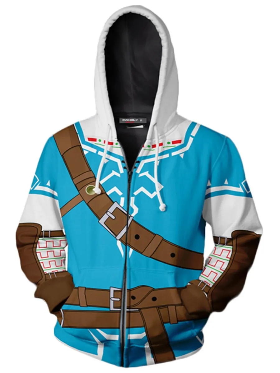 

Fast Shipping Anime Cosplay Hoodie 3D Print Zipper Up Sweatshirt Pullover Autumn Winter Hooded Jacket Gift