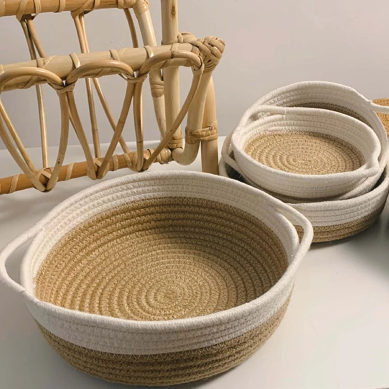 

2 шт., детская корзина из натурального хлопка