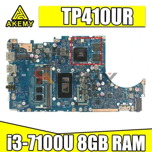akemy tp410ur notebook mainboard with i3 7100u 8gb ram v2g for asus vivobook flip 14 tp410ur tp410u laotop mainboard motherboard free global shipping