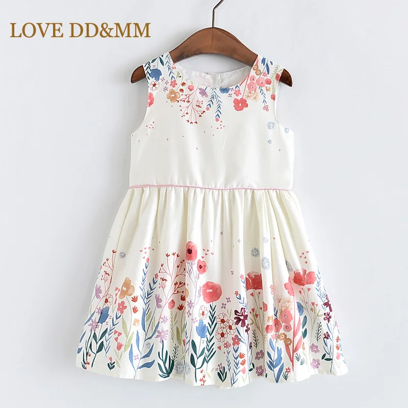 Платья для девочек LOVE DD &amp MM 2021 Детская Одежда модное платье-майка с кружевными