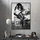 С принтом обезьяна для чтения газеты художественные плакаты и принты холст Картины настенные картины для Декор в гостиную (без рамки)