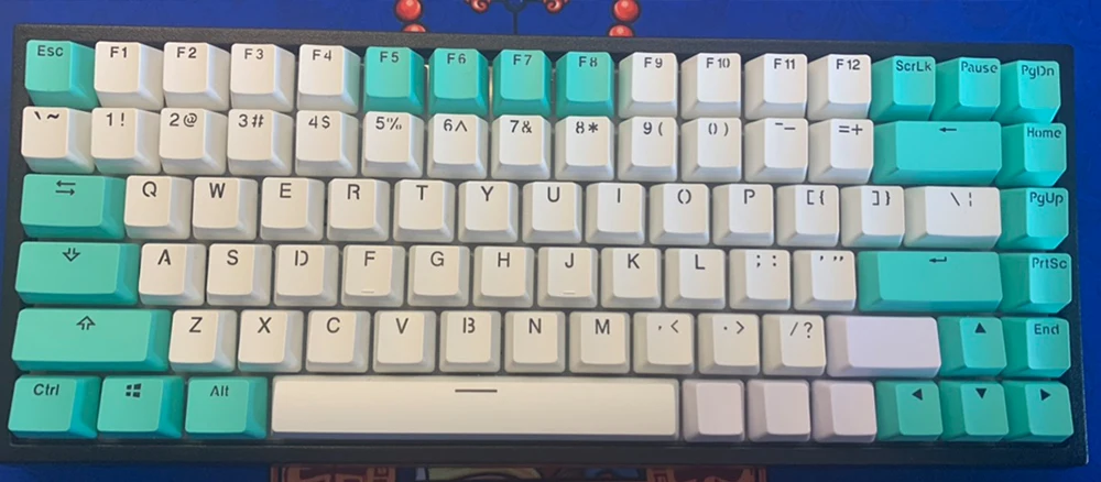 Колпачки для клавиатуры PBT OEM переключателей Cherry Mx Minila 3x ISO Enter черно-белые 1 75 5 Ctrl Alt