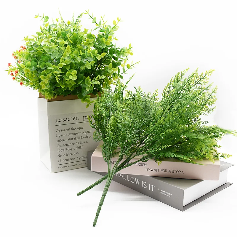 Искусственные растения дешевые листья эвкалипта вазы для домашнего декора