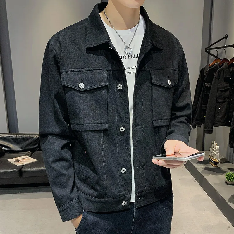 Мужская куртка весна осень Корейская трендовая Пинцет Новинка 2019 приталенная