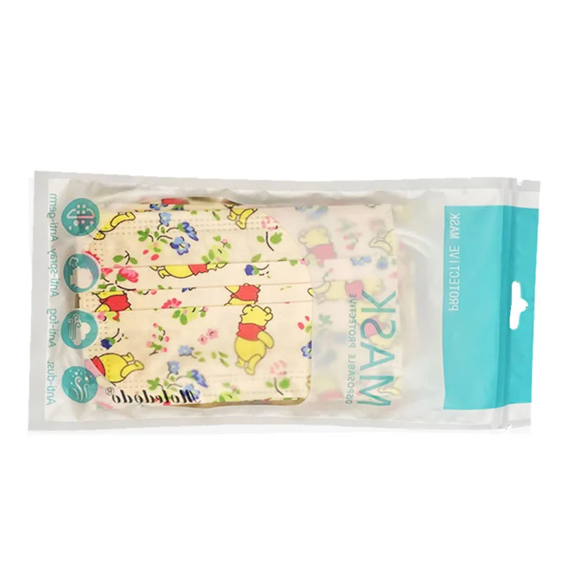 Одноразовая модная маска для лица защитная детская Принцессы Диснея мультяшная