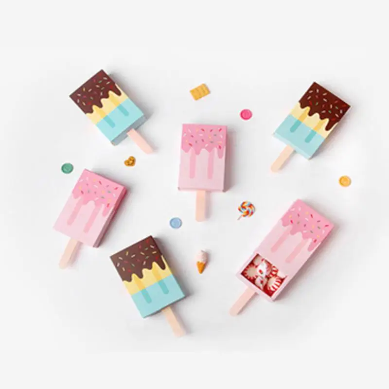 10 шт. мороженое Форма Свадебная вечеринка Подарочная коробка мультфильм для