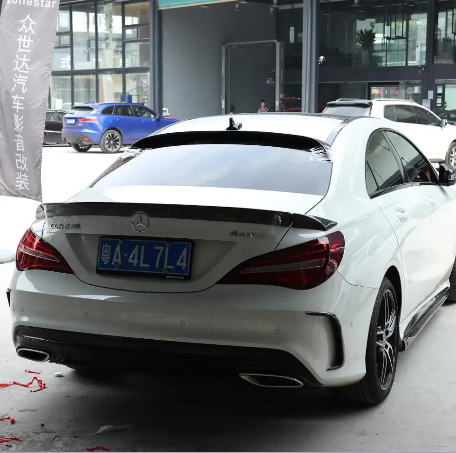 Углеродное волокно заднее крыло багажника выступ Спойлеры подходит для 13-18 Mercedes-Benz CLA 45 W117 C117 CLA 200 250 260 2013