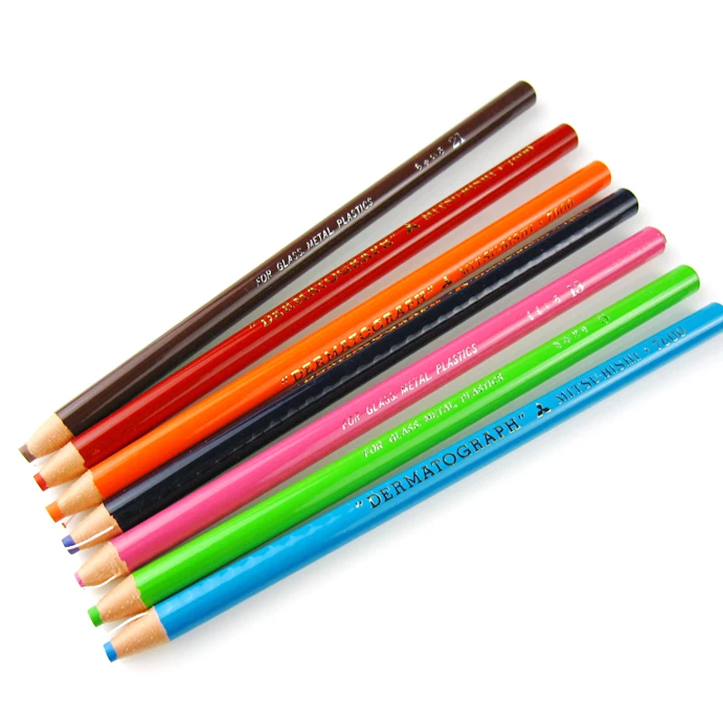 12pcs/box UNI 7600 Paper Oily Crayon 12-color Cord Eco-friendly Tear Industrial Crayons for Writing Marks | Канцтовары для офиса и