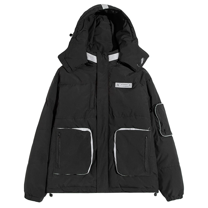 

11 BYBB'S DARK Winter Parka Oversize Men Streetwear Tactics Cargo Jacket Coat Fashion Hooded Parkas Men Outerwear Thick BB302