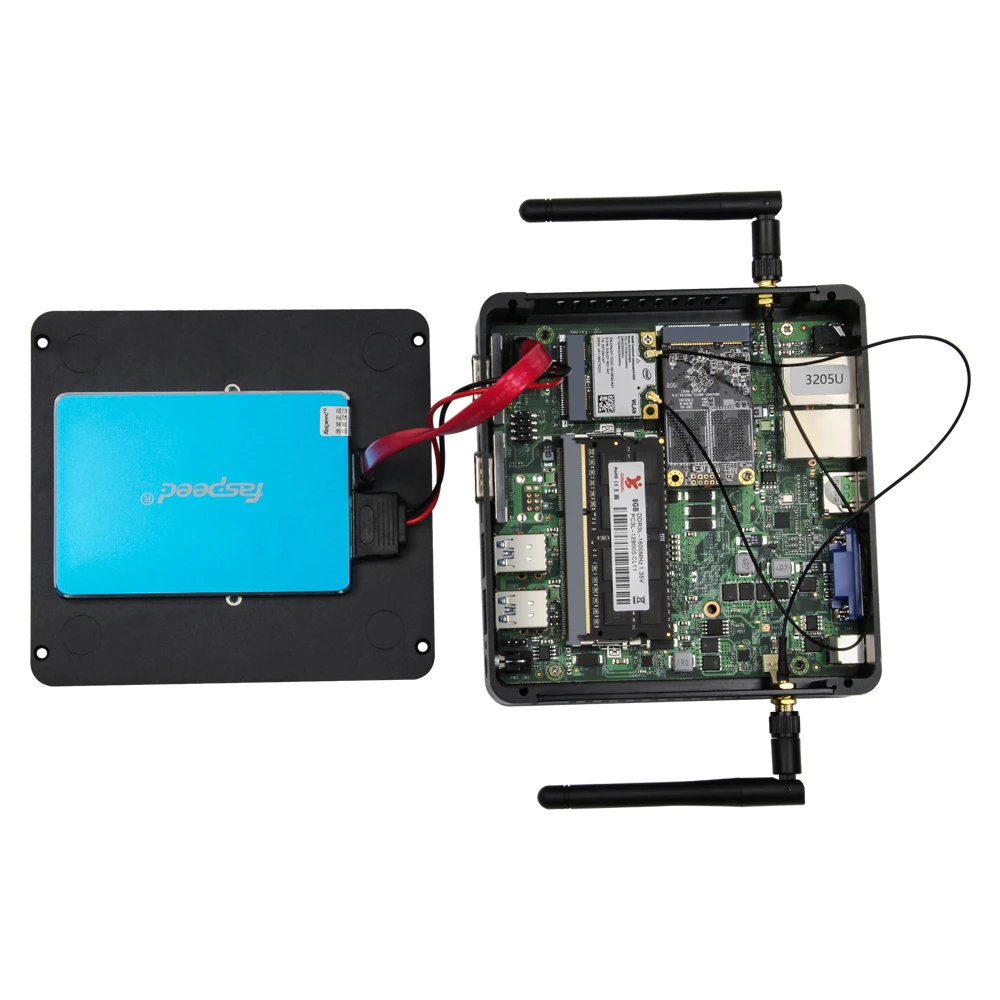 Мини ПК Windows 10 Intel Celeron 3755 J1800 J1900 Pentium 3805U Miciro компьютер 2* Gigabit Ethernet 2* RS232 4* USB промышленный ПК