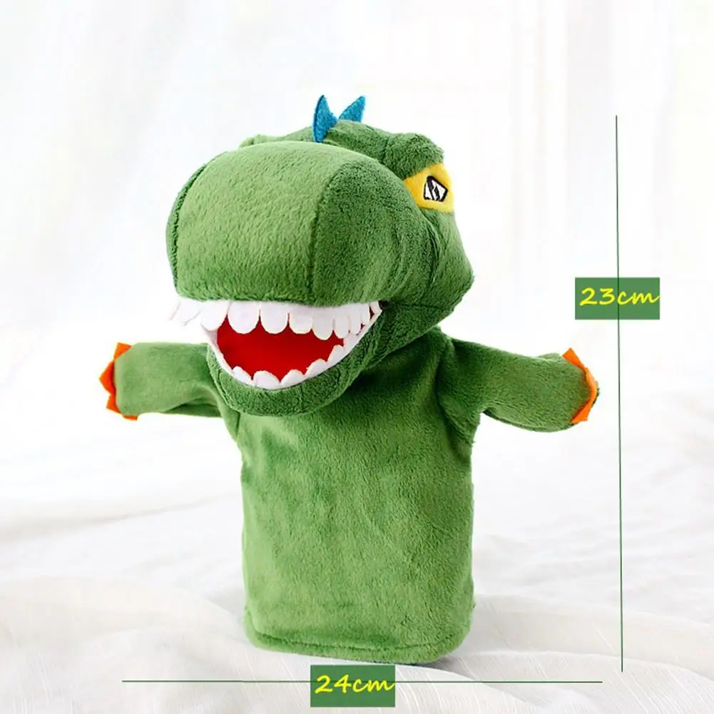 

Cute Cartoon Dinosaur Plush Soft Hand Puppet Kids Toddler Pretend Playing Funny Plush Toy Gift