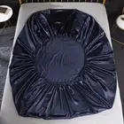 Комплект постельного белья из 4 предметов, роскошное черное атласное постельное белье королевского размера с розовой наволочкой, простыня с натяжкой и плоская простыня, домашний текстиль