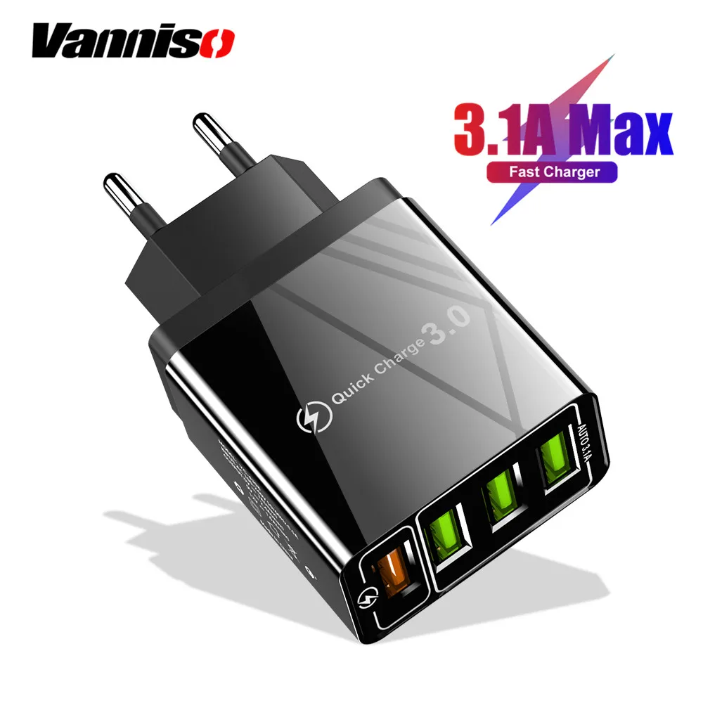 30 Вт Quick Charge 5V 3.1A QC 3 0 USB зарядное устройство для iPhone X 11pro Samsung A50 A30 Huawei Xiaomi Note 7 8
