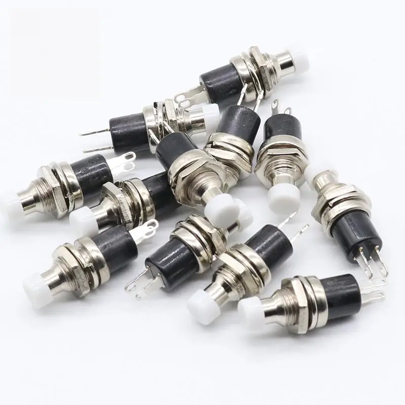 

IMC Hot 10Pcs White Cap SPST Momentary Mini Pushbutton Switch DC 50V 0.3A