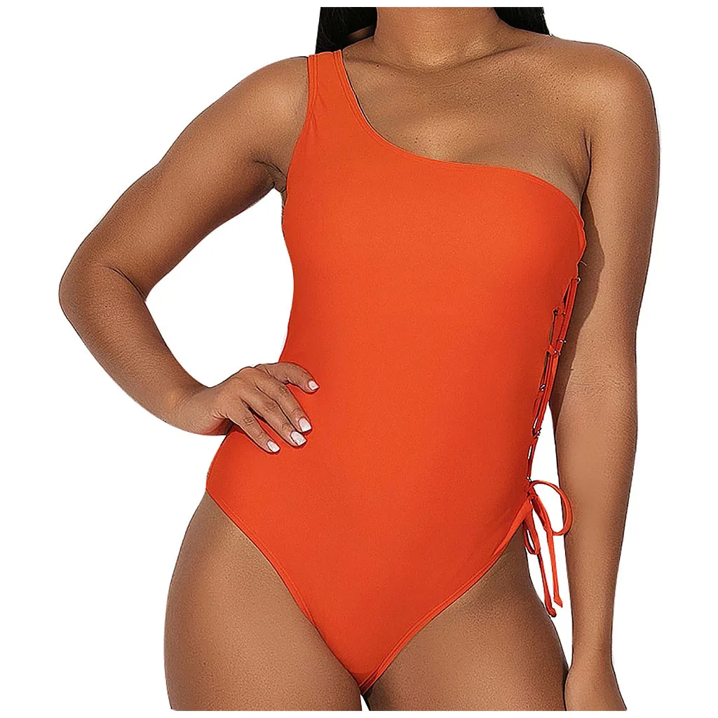 2020 сексуальные женские полосатые одноцветные с одним плечом мягкие пуш-ап 1 шт