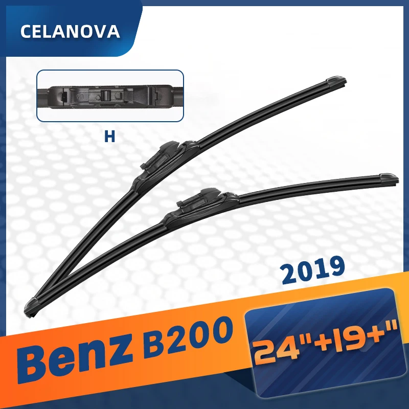 

Щетка стеклоочистителя CELANOVA для Mercedes-Benz B200 2019 24 дюйма + 19 дюймов, бескаркасные резиновые стеклоочистители