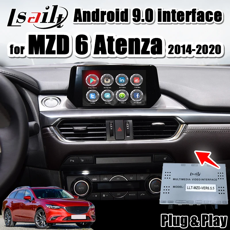 Android мультимедийный интерфейс GPS навигационная коробка для MZD6 Atenza .. 2014 2019