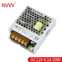 NVVV LRS-50 series Ultra-thin 12V 4.1A 50W Switching Power Supply 100-240V AC to DC 12V Single Output LRS-50-12 LED Driver