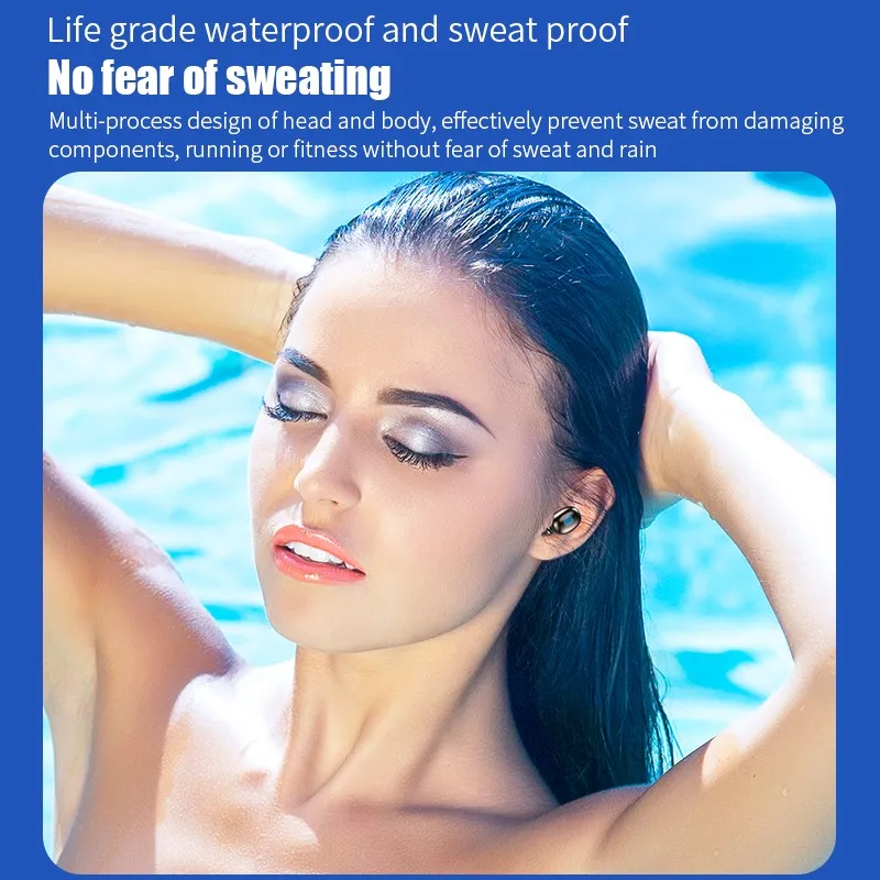 Беспроводные наушники Tws Bluetooth-наушники водонепроницаемые IPX7 с шумоподавлением и