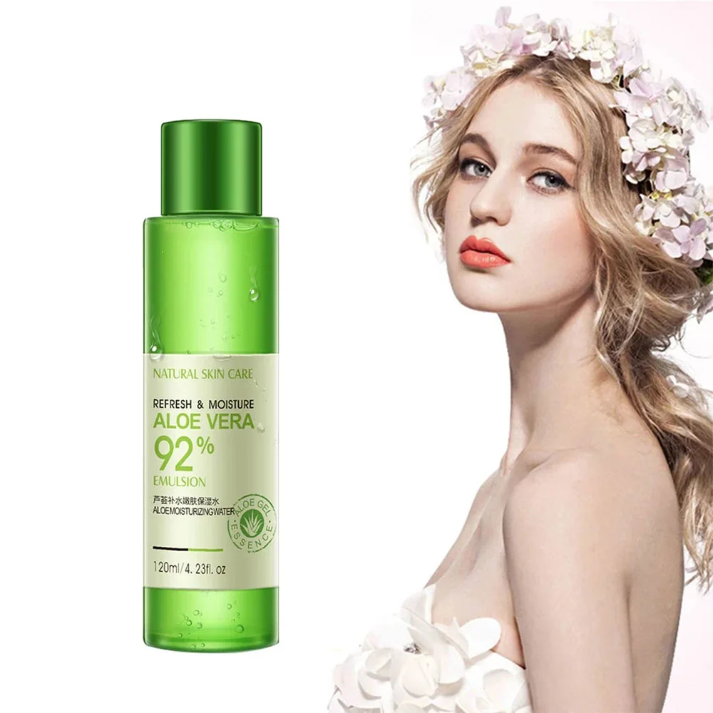 

Natural Aloe Vera Ge Shrink Pores Skin Rejuvenation Water Toner Moisturize Repair Nourish Water Facial Serum Cosmetics 120ML