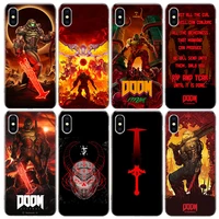 hot game doom eternal phone case for apple iphone 13 pro max 11 12 mini se 2020 x xs xr 8 7 plus 6 6s 5 5s cover shell coque
