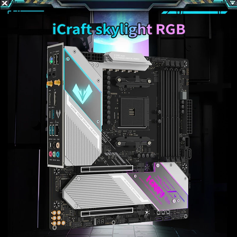 Bestellen MAXSUN Volle Neue Motherboard ICraft B550M WIFI Mainboard RGB AMD B550 Chipest AM4 NVME M.2 SATA SSD DDR4 BIOS Flash PCIE 4,0