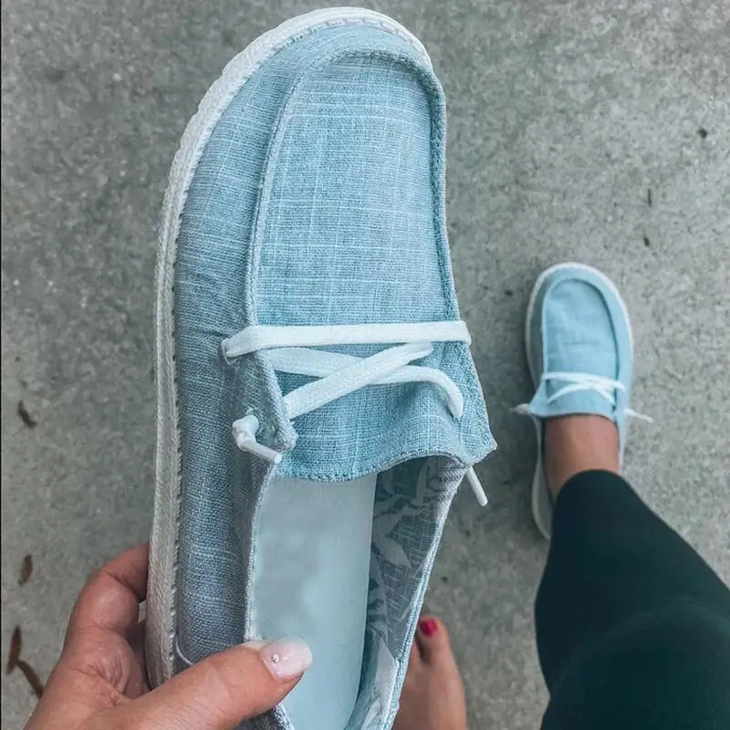 Кроссовки женские холщовые без шнуровки повседневные лоферы плоская подошва