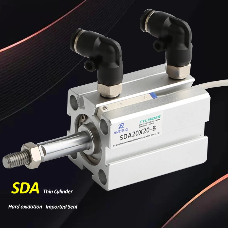 

SDA Bore 20 MM Airtac Type Double Acting Air Pneumatic Compact Cylinder SDA20 Stroke 5-100mm